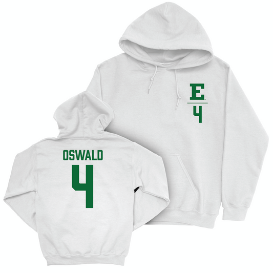 Eastern Michigan Women's Volleyball White Logo Hoodie - Aubriegh Oswald Small