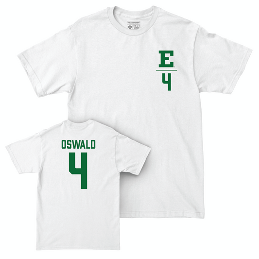 Eastern Michigan Women's Volleyball White Logo Comfort Colors Tee - Aubriegh Oswald Small