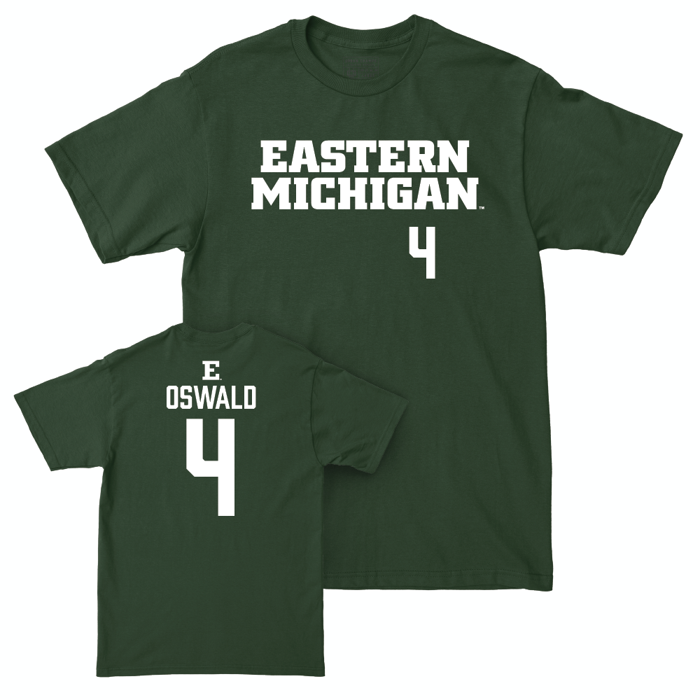 Eastern Michigan Women's Volleyball Green Sideline Tee - Aubriegh Oswald Small