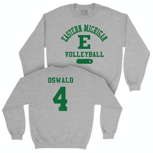 Eastern Michigan Women's Volleyball Sport Grey Varsity Crew - Aubriegh Oswald Small