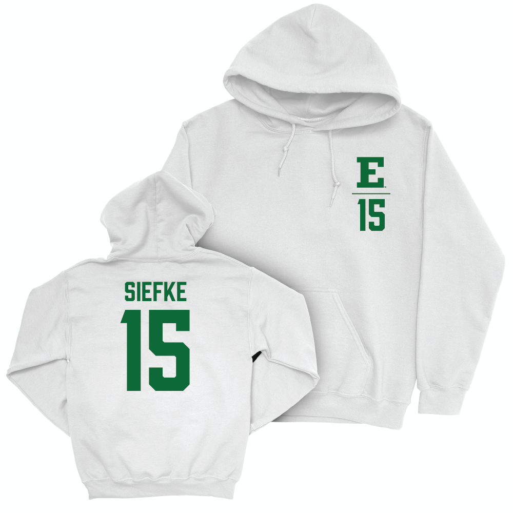 Eastern Michigan Women's Volleyball White Logo Hoodie - Ava Siefke Small