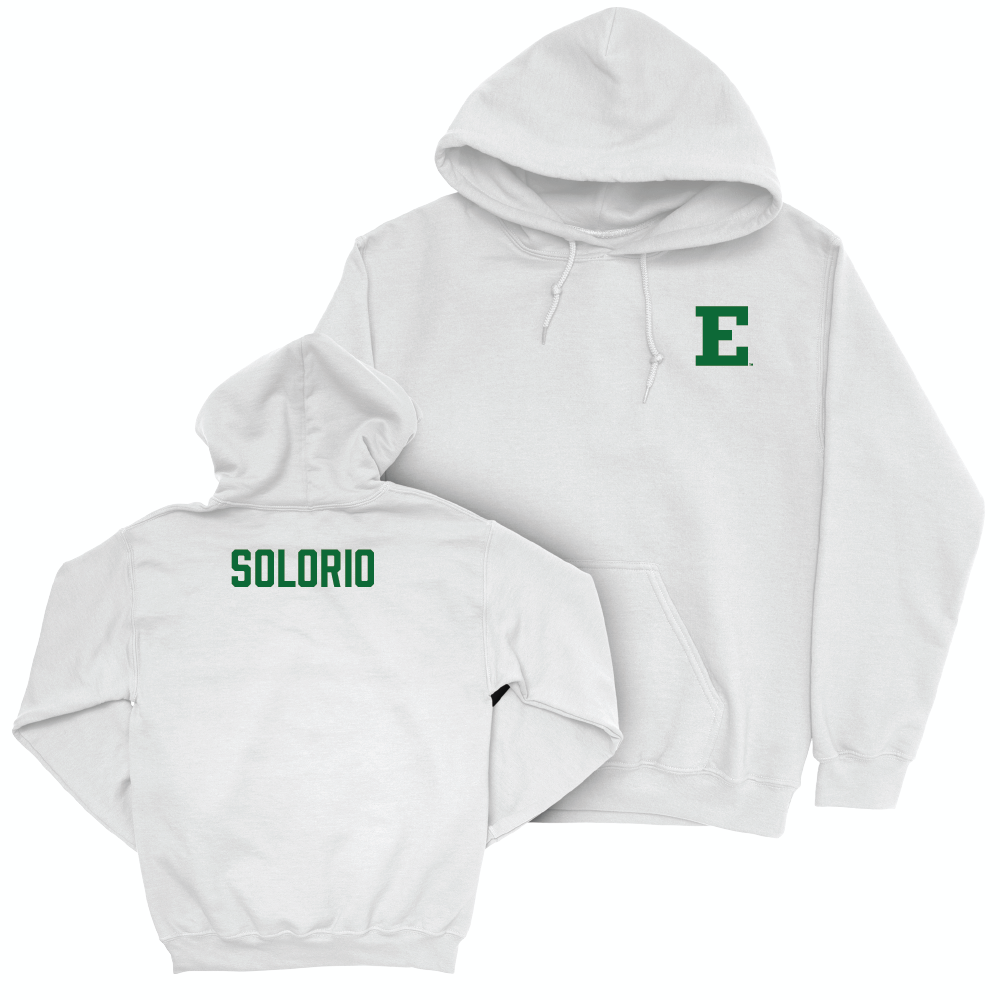 Eastern Michigan Women's Gymnastics White Logo Hoodie - Analiah Solorio Small