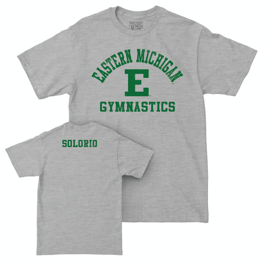 Eastern Michigan Women's Gymnastics Sport Grey Varsity Tee - Analiah Solorio Small