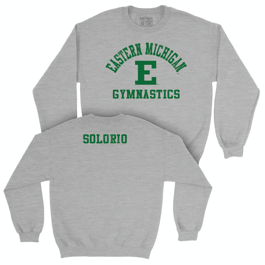 Eastern Michigan Women's Gymnastics Sport Grey Varsity Crew - Analiah Solorio Small