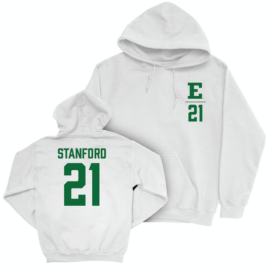 Eastern Michigan Women's Volleyball White Logo Hoodie - Abigail Stanford Small