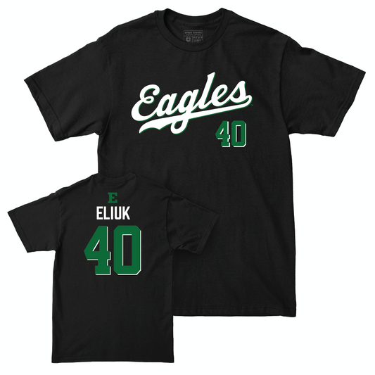 Eastern Michigan Football Black Script Tee - Bryce Eliuk Small