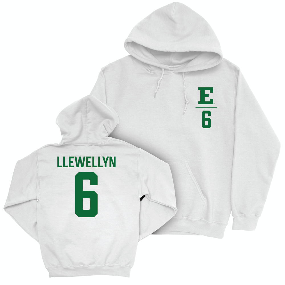 Eastern Michigan Football White Logo Hoodie - Bryce Llewellyn Small