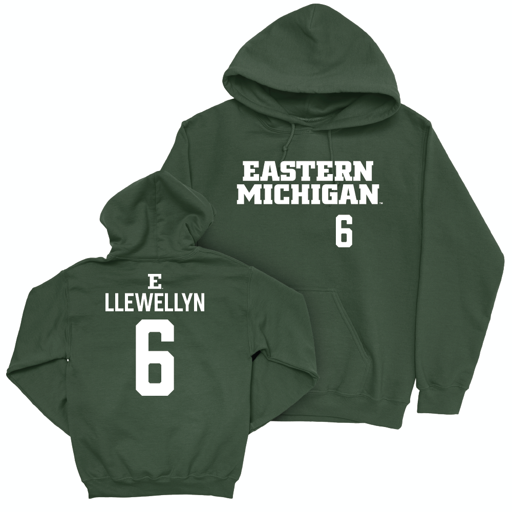 Eastern Michigan Football Green Sideline Hoodie - Bryce Llewellyn Small