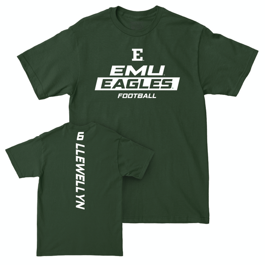 Eastern Michigan Football Green Rush Tee - Bryce Llewellyn Small