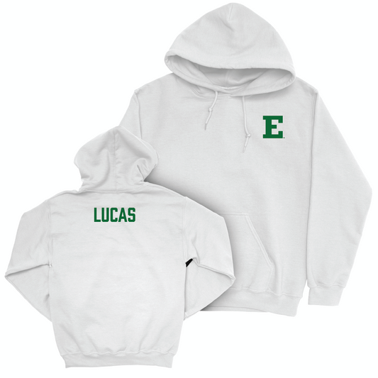 Eastern Michigan Women's Gymnastics White Logo Hoodie - Brianna Lucas Small