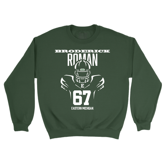 Eastern Michigan Football Green End Zone Crew - Broderick Roman Small