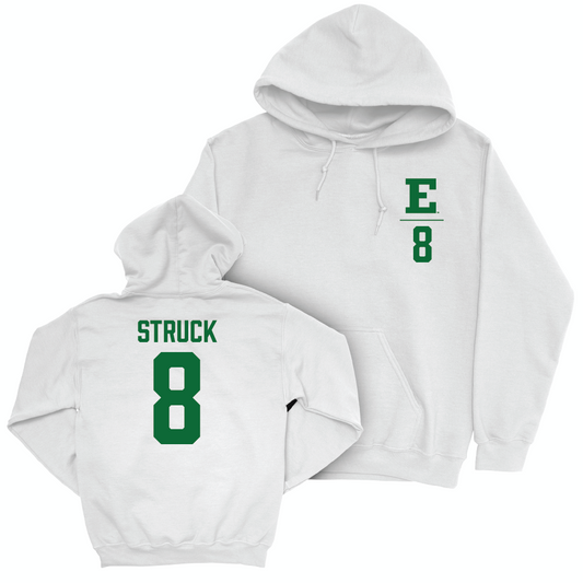 Eastern Michigan Women's Volleyball White Logo Hoodie - Bri Struck Small