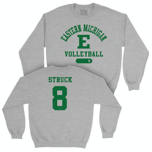 Eastern Michigan Women's Volleyball Sport Grey Varsity Crew - Bri Struck Small