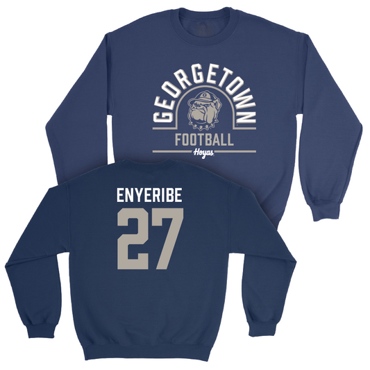 Georgetown Football Navy Classic Crew  - Ude Enyeribe