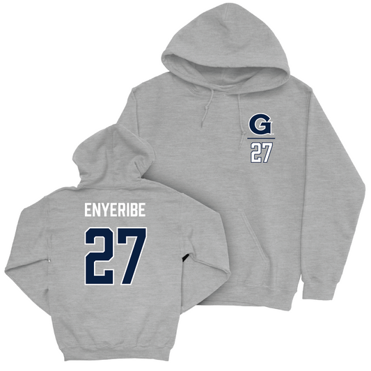 Georgetown Football Sport Grey Logo Hoodie  - Ude Enyeribe