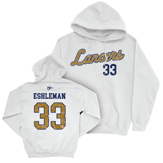 CBU Stunt White Script Hoodie   - Abigail Eshleman