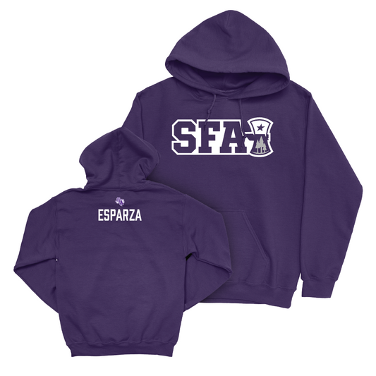 SFA Men's Golf Purple Sideline Hoodie  - Ryan Esparza