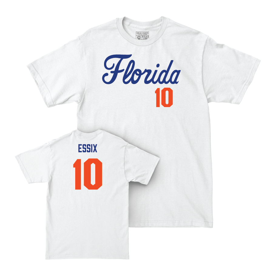 Florida Women's Volleyball White Script Comfort Colors Tee  - Gabrielle Essix