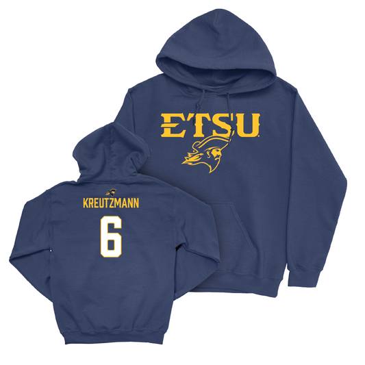 ETSU Women's Volleyball Navy Sideline Hoodie - Alex Kreutzmann Small