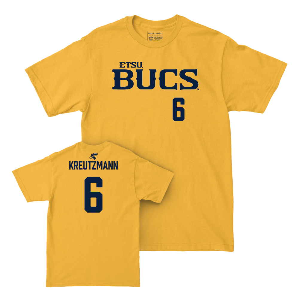 ETSU Women's Volleyball Gold Bucs Tee - Alex Kreutzmann Small