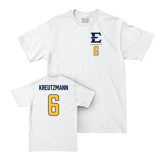 ETSU Women's Volleyball White Logo Comfort Colors Tee - Alex Kreutzmann Small