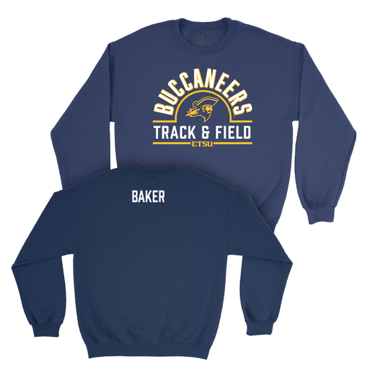 ETSU Women's Track & Field Navy Arch Crew - Bri Baker Small