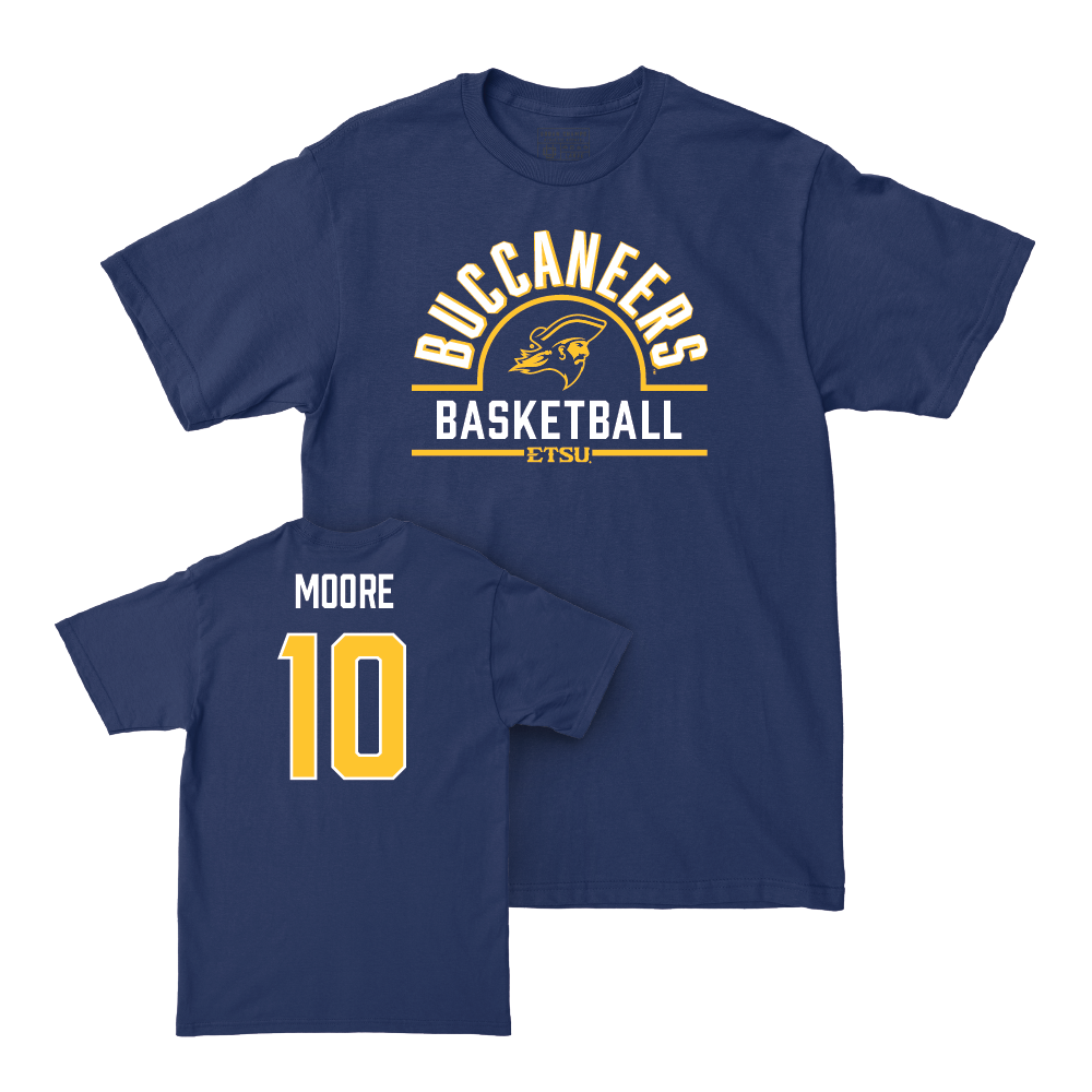 ETSU Women's Basketball Navy Arch Tee - Courtney Moore Small