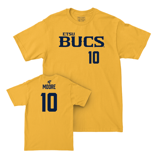 ETSU Women's Basketball Gold Bucs Tee - Courtney Moore Small