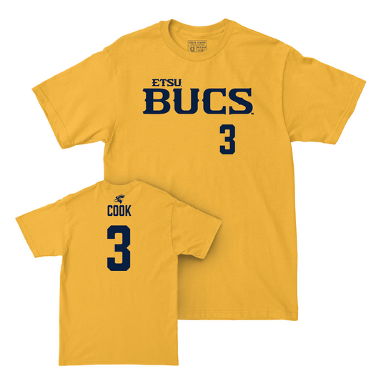 ETSU Women's Soccer Gold Bucs Tee - Lindsey Cook Small