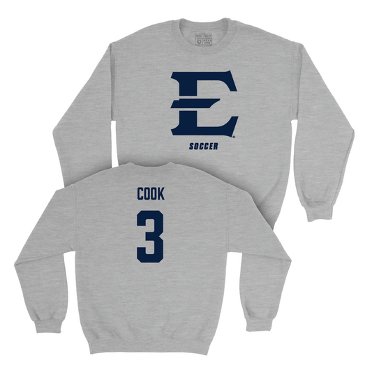 ETSU Women's Soccer Sport Grey Classic Crew - Lindsey Cook Small