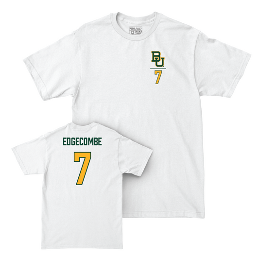 Baylor Men's Basketball White Logo Comfort Colors Tee  - Valdez Edgecombe