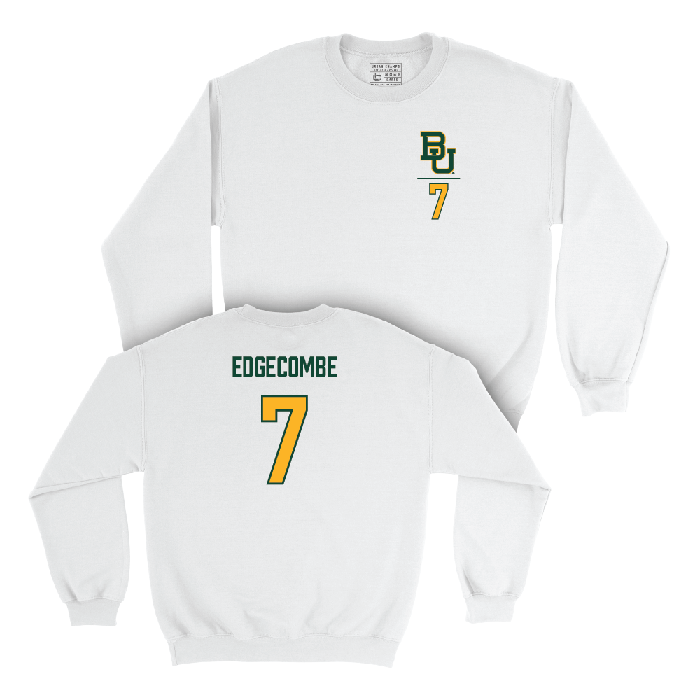 Baylor Men's Basketball White Logo Crew  - Valdez Edgecombe