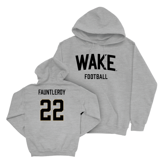 Wake Forest Football Sport Grey Wordmark Hoodie  - Kennedy Fauntleroy