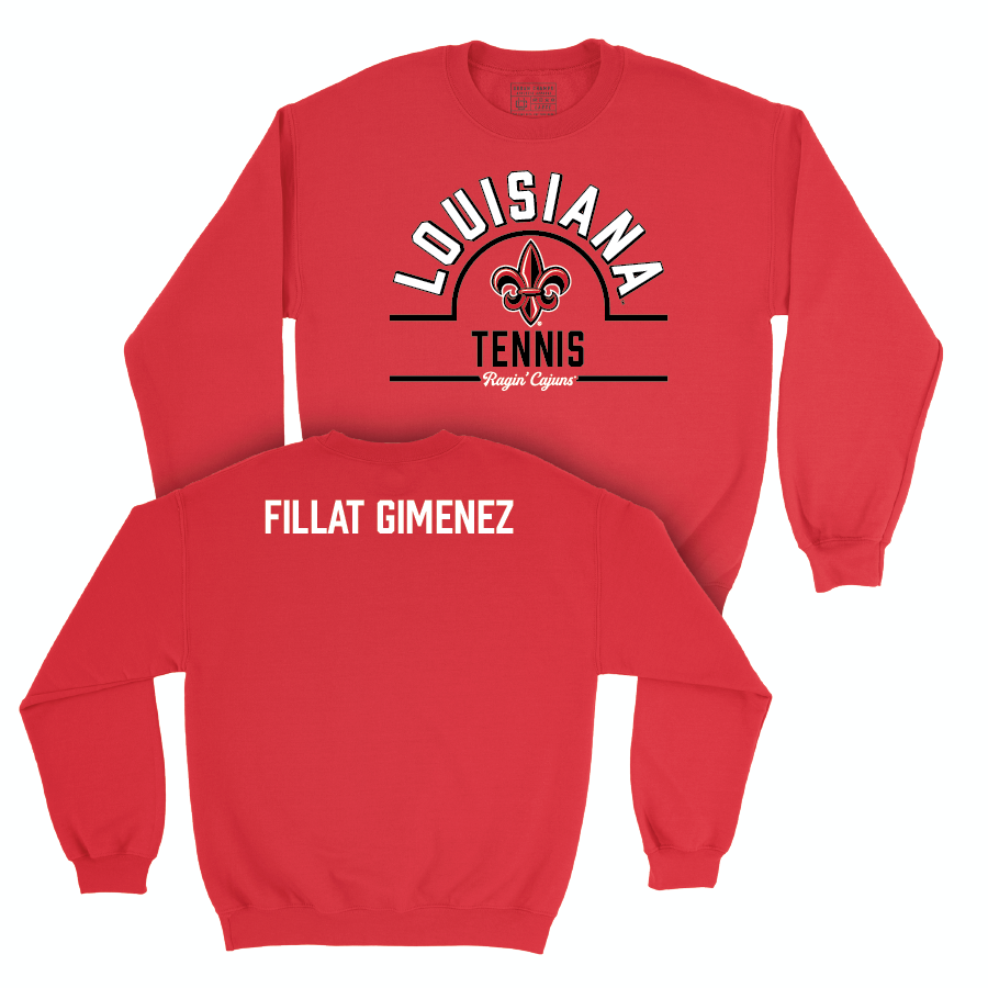 Louisiana Men's Tennis Red Arch Crew  - Oriol Fillat Gimenez