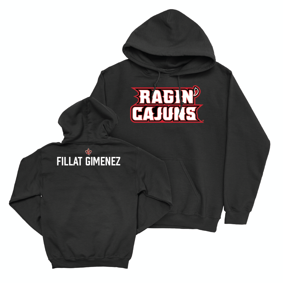 Louisiana Men's Tennis Black Ragin' Cajuns Hoodie  - Oriol Fillat Gimenez