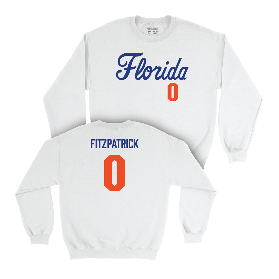 Florida Women's Volleyball White Script Crew  - AC Fitzpatrick