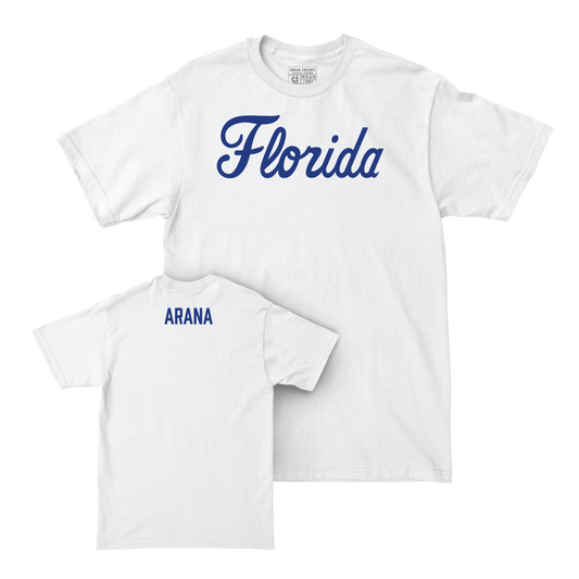 Florida Women's Gymnastics White Script Comfort Colors Tee - Alyssa Arana Small