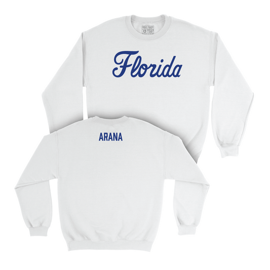 Florida Women's Gymnastics White Script Crew - Alyssa Arana Small