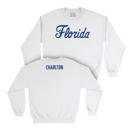 Florida Women's Track & Field White Script Crew - Anthaya Charlton Small