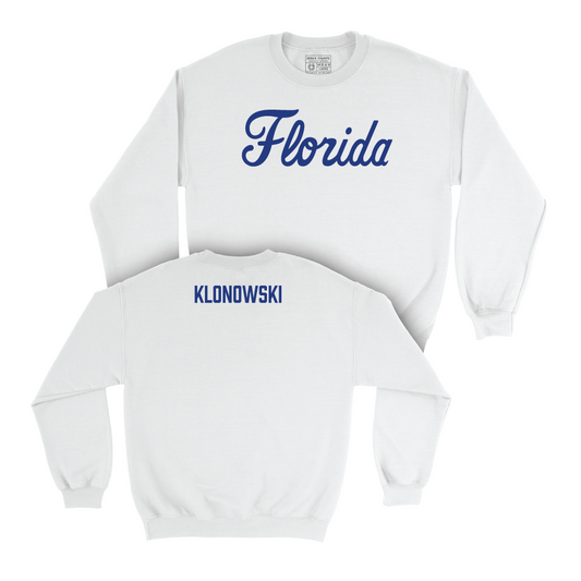 Florida Women's Golf White Script Crew - Addison Klonowski Small