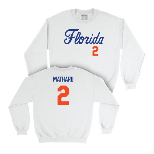 Florida Women's Basketball White Script Crew - Aliyah Matharu Small