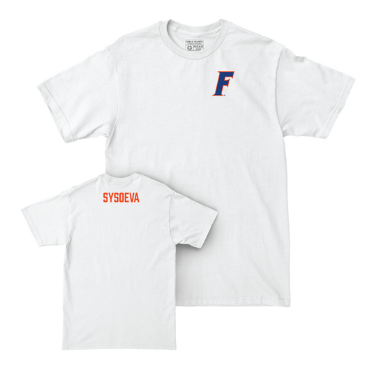 Florida Women's Tennis White Logo Comfort Colors Tee - Anastasia Sysoeva Small