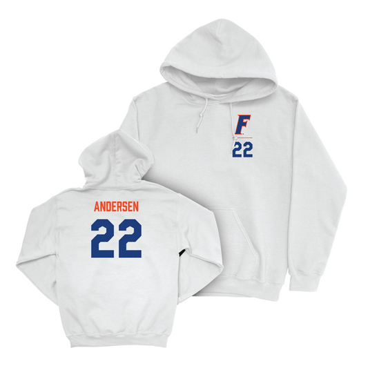 Florida Men's Basketball White Logo Hoodie - Bennett Andersen Small