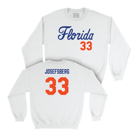 Florida Men's Basketball White Script Crew - Cooper Josefsberg Small