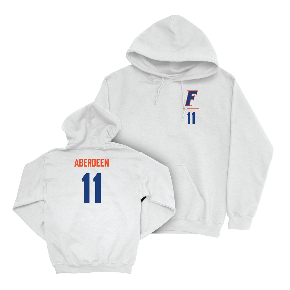 Florida Men's Basketball White Logo Hoodie - Denzel Aberdeen Small