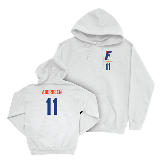 Florida Men's Basketball White Logo Hoodie - Denzel Aberdeen Small