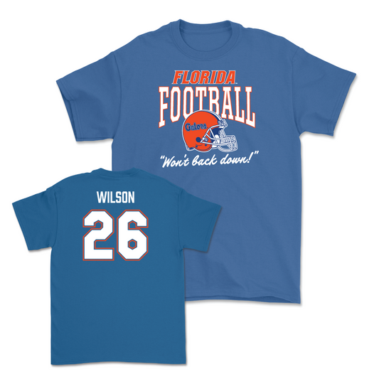 Florida Football Royal Tee - Ethan Wilson Small