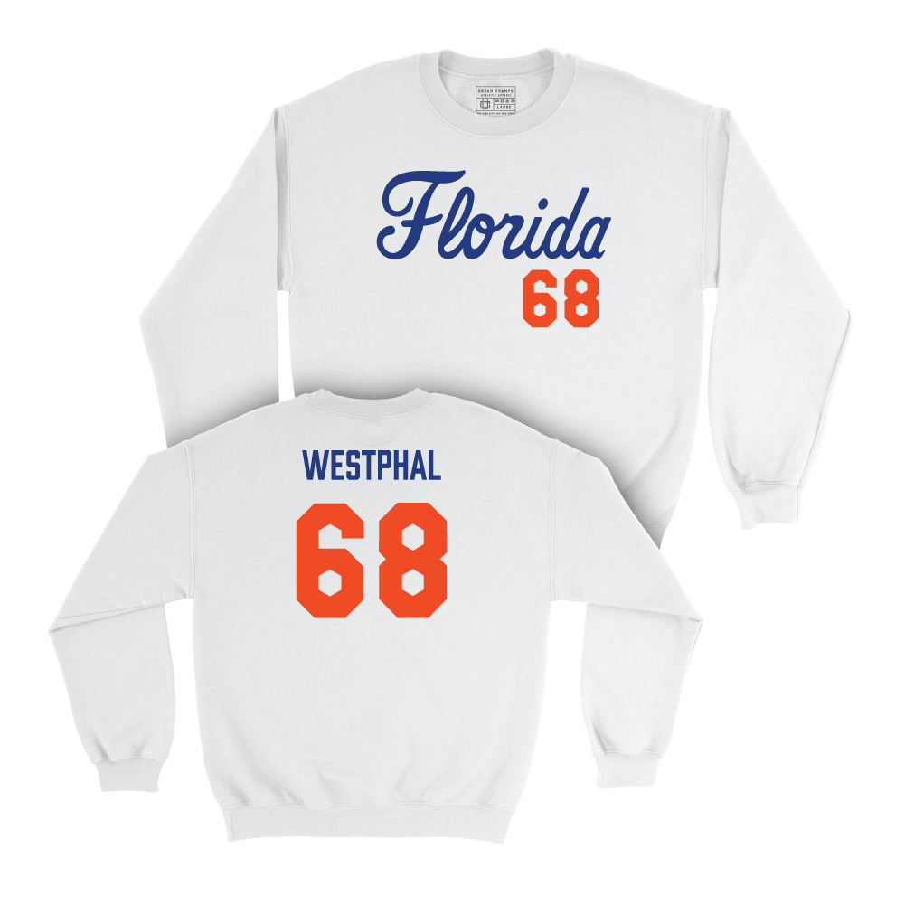 Florida Football White Script Crew - Fletcher Westphal Small