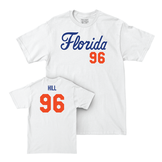 Florida Football White Script Comfort Colors Tee - Gavin Hill Small