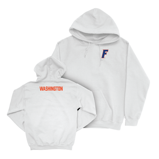 Florida Women's Track & Field White Logo Hoodie - Imani Washington Small